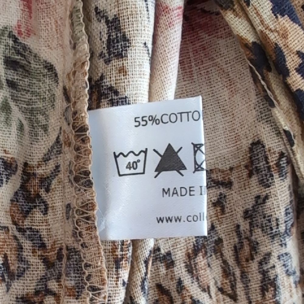 Leopard Print Floral Dress, Ruffle Front - Picture 3 of 7